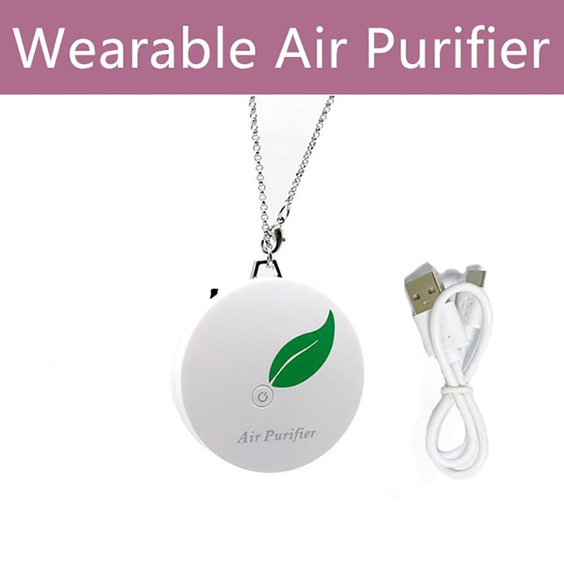 Mini draagbare luchtreiniger draagbare luchtreiniger ketting usb luchtreiniger reisformaat luchtreiniger voor kleine ruimtes wit