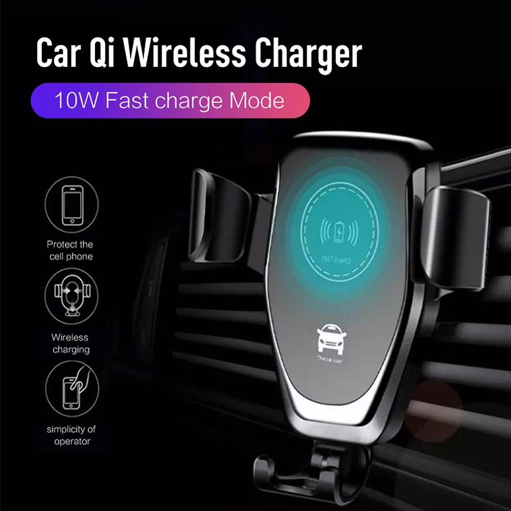 Fast Qi Car Wireless Charger For iPhone XS Max XR X Samsung S10 S9 Intelligent Wireless Charging Phone Car Holder For Xiaomi