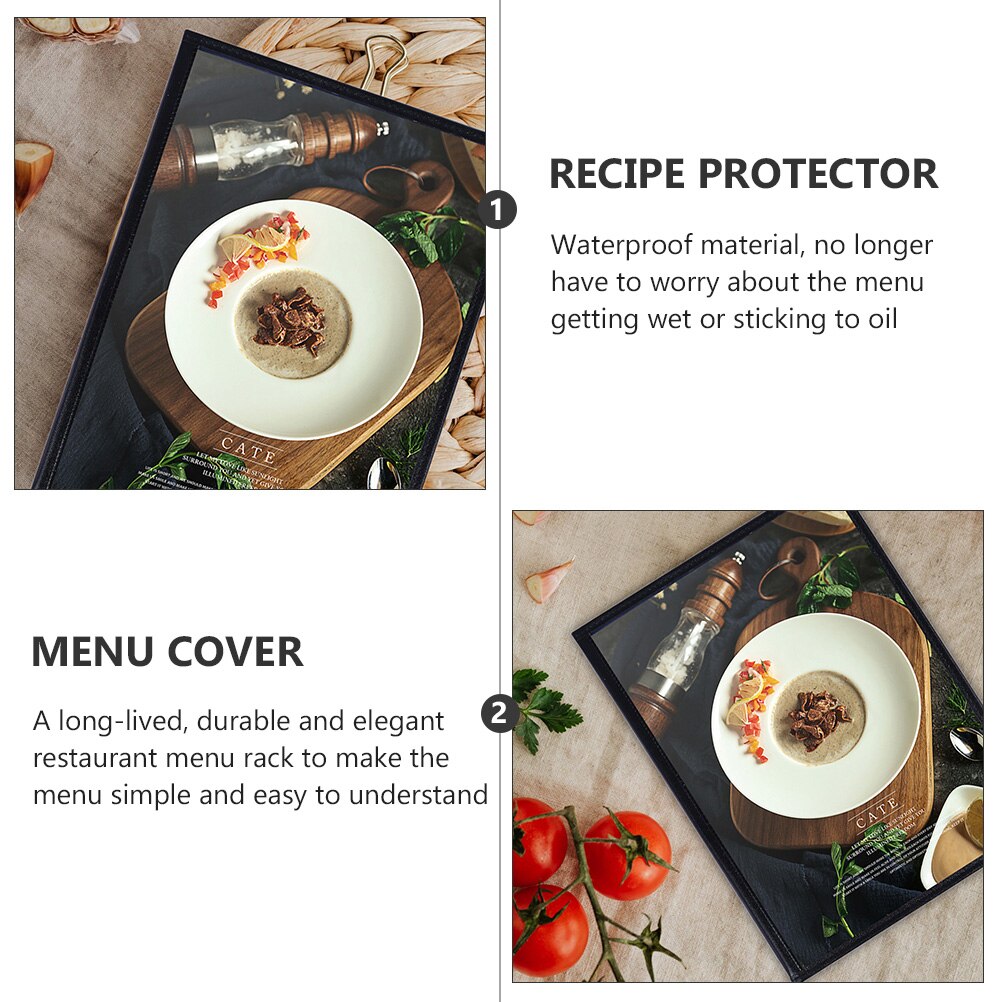 2 Stuks Clear Recept Cover Bar Recept Protector Waterdichte Menu Houder Voor Restaurant