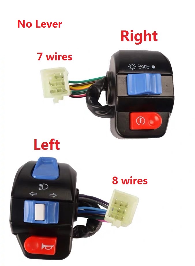 Motorcycle Scooter E-bike Left and Right Handlebar Control Switch Horn Turn Signal Waterproof For GY6 50CC 100CC 125CC 150CC
