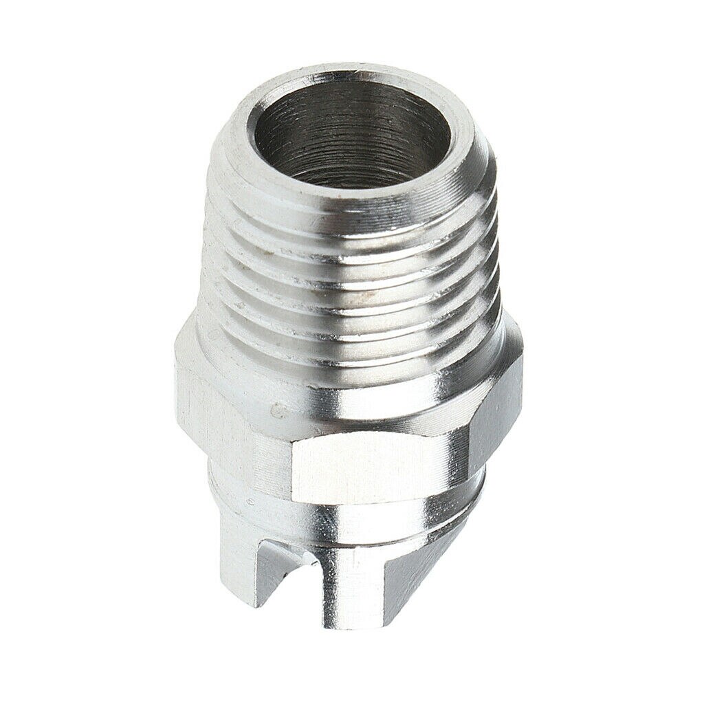 10 pces 1/4 "bicos de aço inoxidável multiuso pulverizador de alta pressão bicos planos 65 ° do ventilador para as peças de alta pressão da arruela