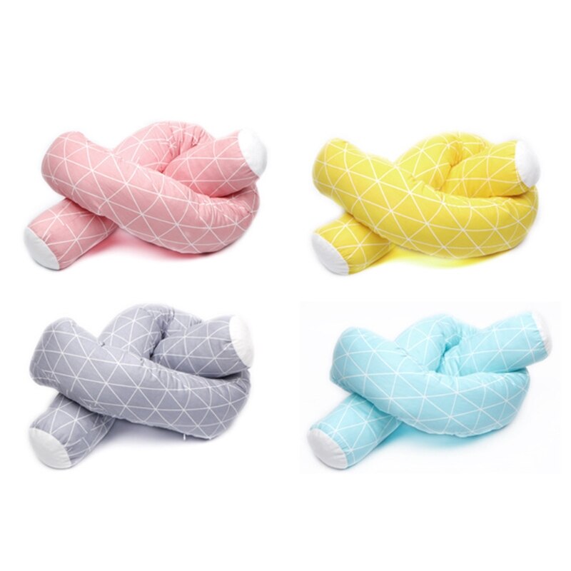Almofada longa crianças cama cerca berço do bebê anticollision cabeceira macio berço pára h55b