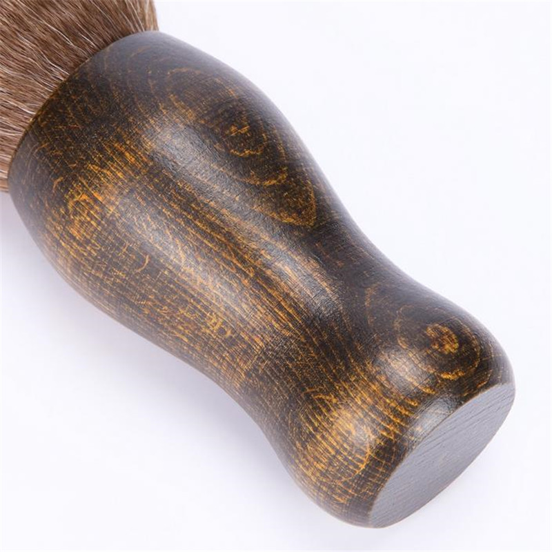 Brosse à barbe marron pour hommes, plumeau pour le cou et le visage, pour Salon de coiffure, pour le nettoyage des cheveux, 30