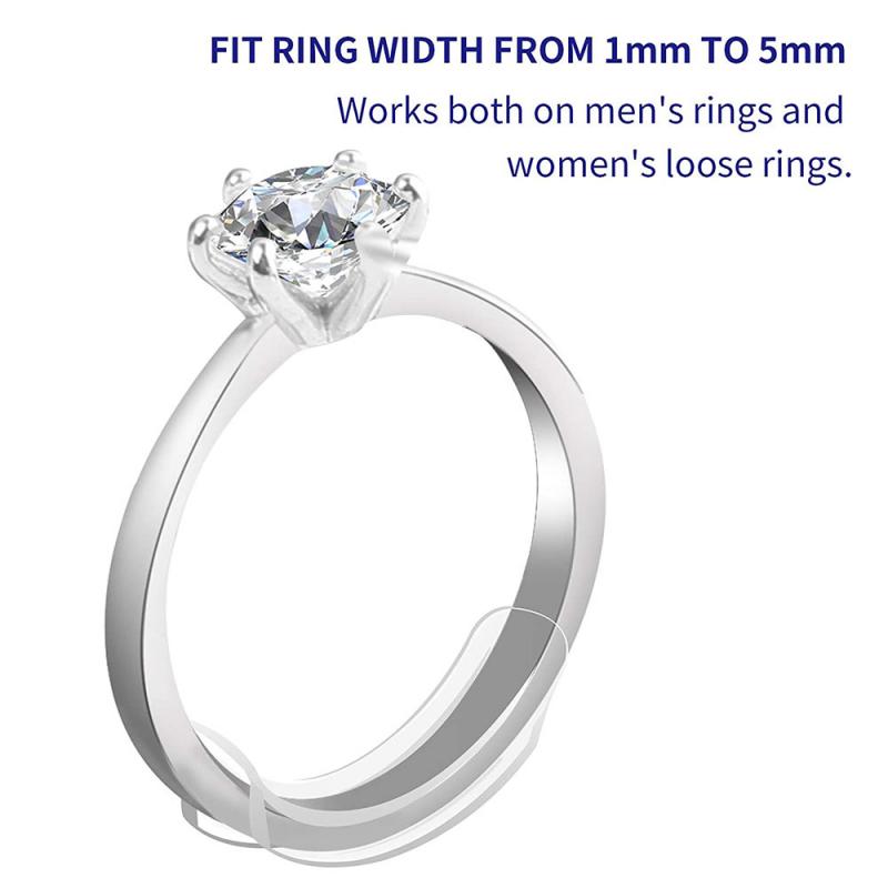 8Pcs Silicone Invisible Clear Ring Size Adjuster Rings Sizers Jewelry Regulator Tools