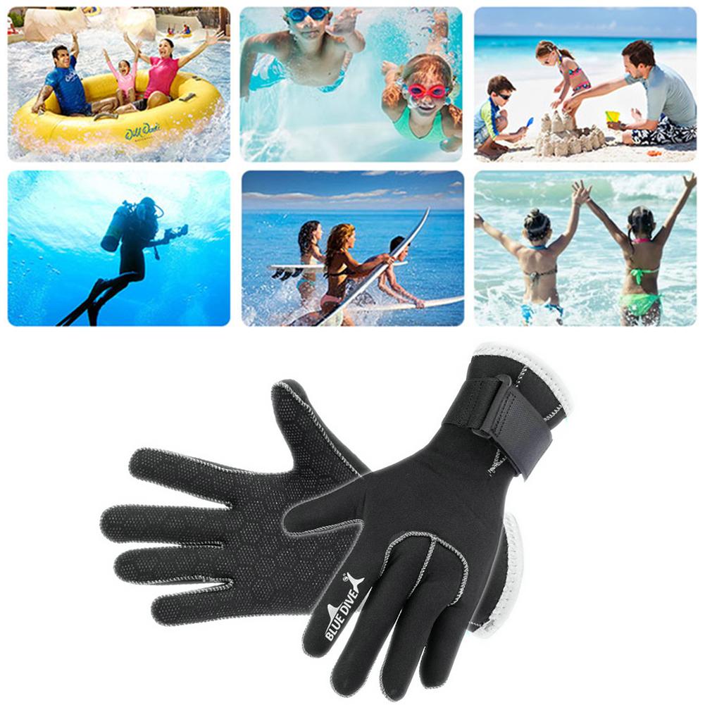 De neopreno de 3MM frío-prueba de natación de invierno Buceo snorkel buceo guantes equipamiento bajo el agua calor invierno nadar pesca submarina