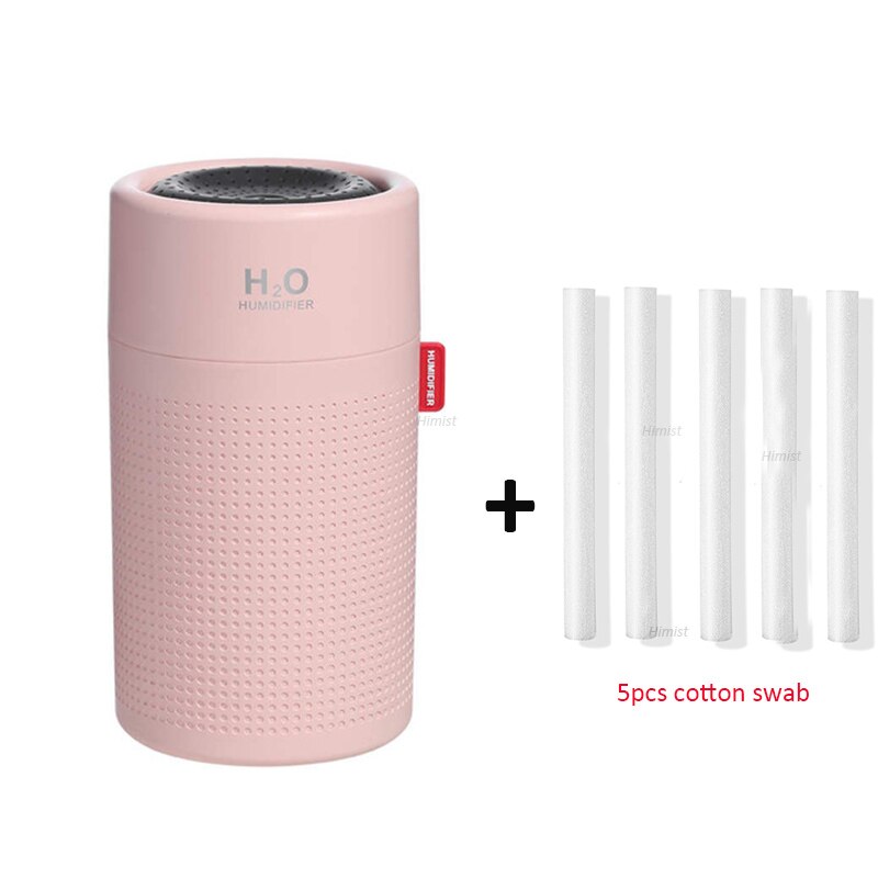 Grote Capaciteit 750 Ml Luchtbevochtiger Draadloze Ultrasone Usb Oplaadbare Aroma Diffuser Kleur Led Mist Maker Heel Humidificador: Pink and 5filter