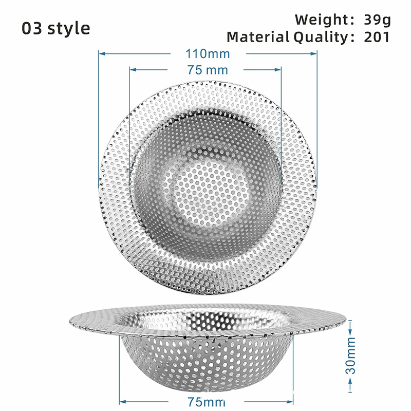 Kitchen Sink Filter Stainless Steel Mesh Sink Strainer Filter Bathroom Sink Strainer Drain Hole Filter Sewer Screen Strainers: Orange