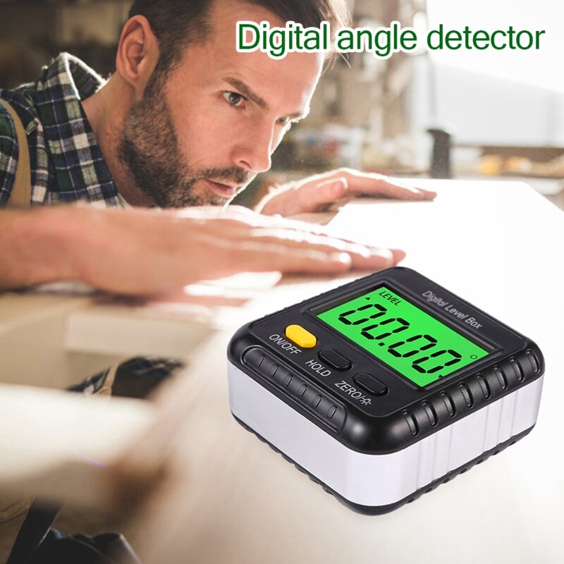 Digital Magnetic Level Bevel Gauge Inclinometer Woodworking with Table or Miter Saw Angle Finder Precise Measurement LCD