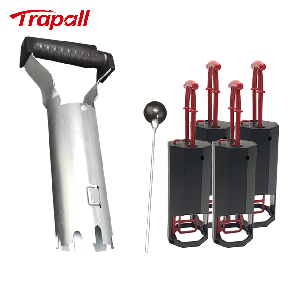 Buitentuin Herbruikbaar Plastic Eenvoudige Set Woelmuis Vanger Tunnel Mole Trap: Donker Kaki