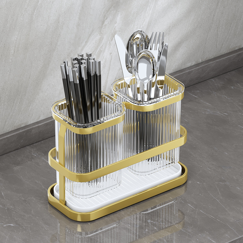 Porte-couverts de cuisine, rangement pour baguettes T1 Évier à couverts, Porte-baguettes Cuillère Fourchette Égouttoir T1