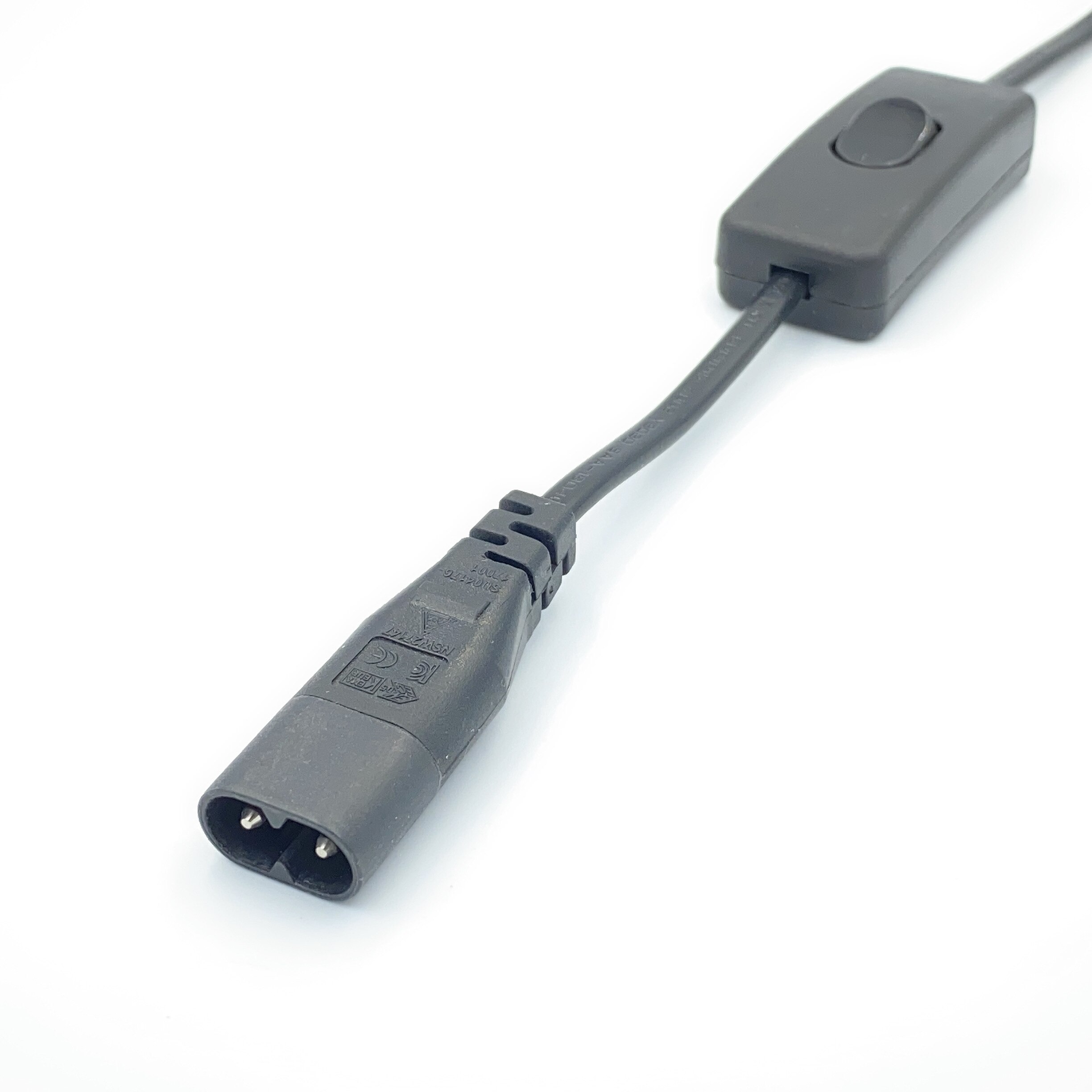 "8" Figure C7 Power Cable with Switch,IEC 320 C8 to C7 Extension Cord with On/Off ,C7 Power Lead cables switch Short Wires.