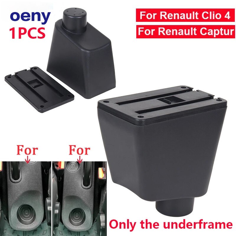 For Renault Clio 4 Captur Armrest For Renault Captur armrest box accessories Storage box cup holder ashtray USB LED: Only underframe