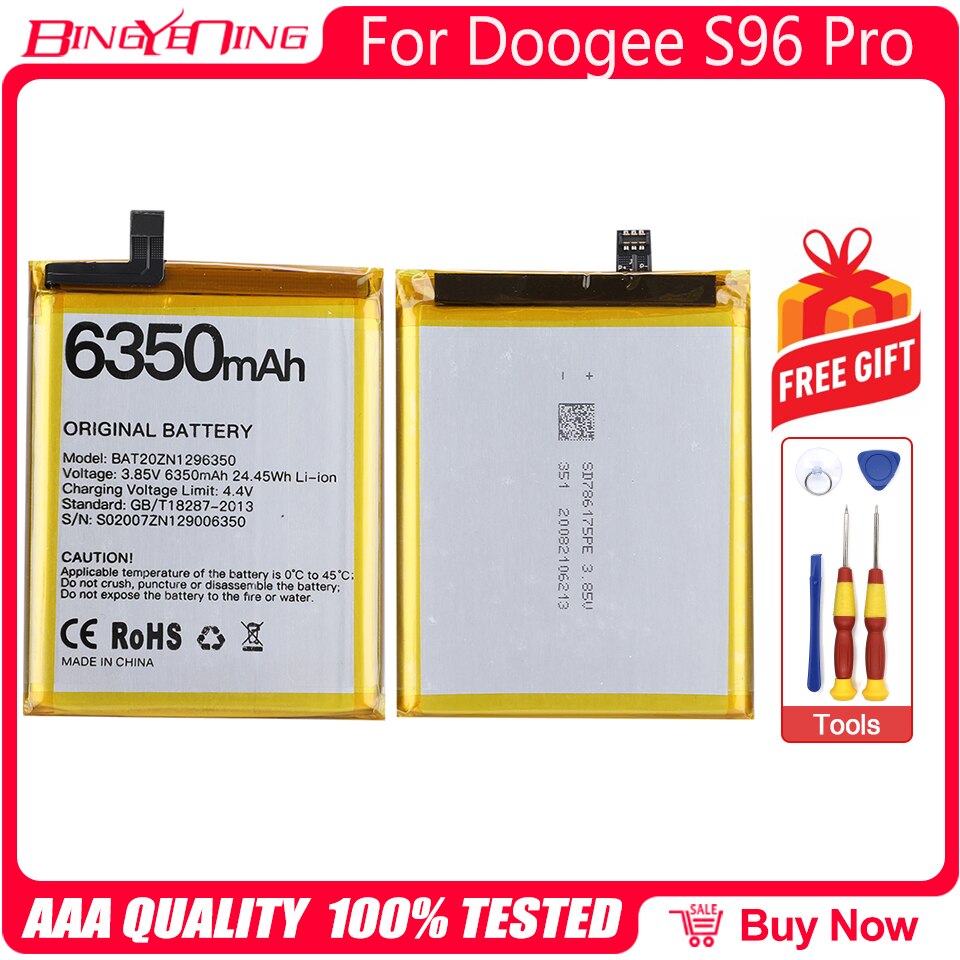Originele BAT20ZN1296350 Batterij 6350Mah Voor Doogee S96 S96 Pro Mobiele Telefoon Bateria