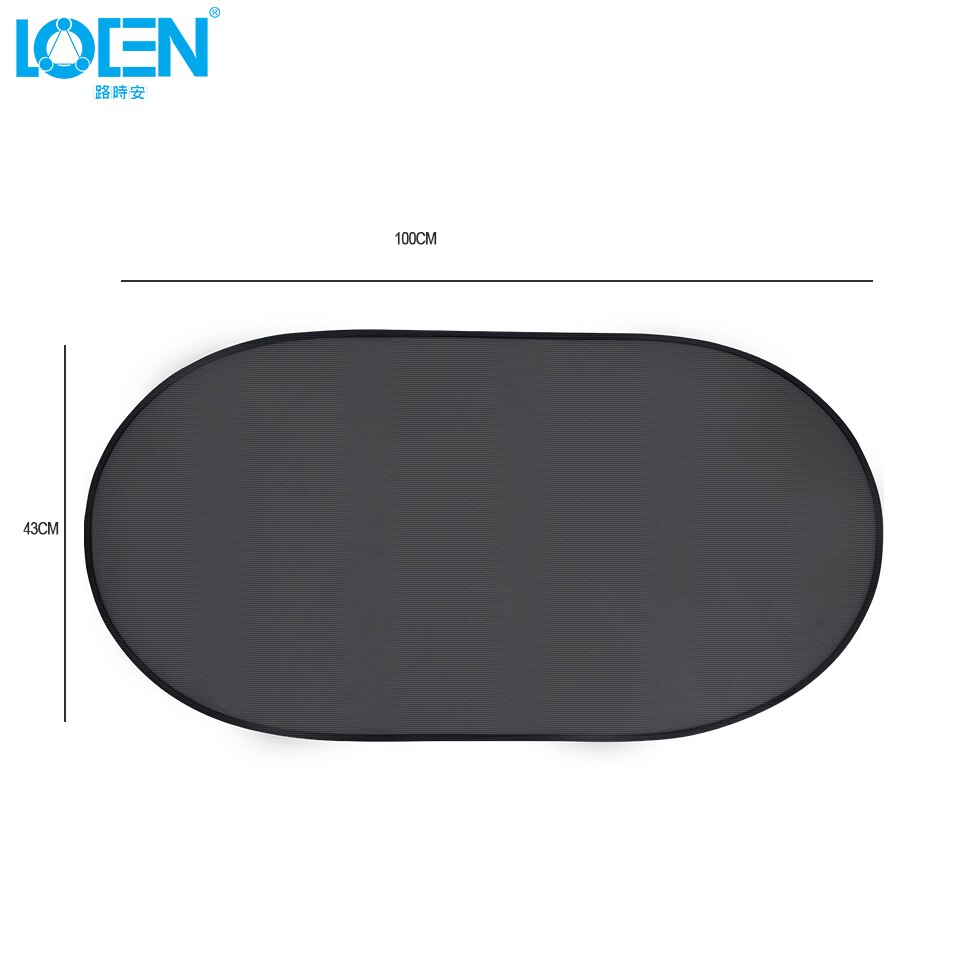Loen 1Pc 100*43Cm Draagbare Zwart Gaas Auto Achter Voorruit Gordijn Voor Auto Met Suckers Achter Zonnescherm cover Solar Bescherming