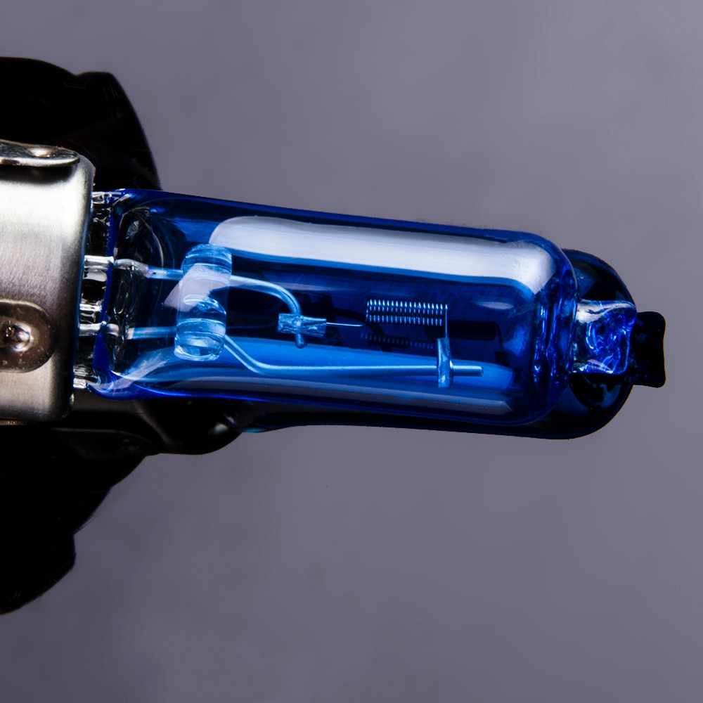 Hippcron halogenpære  hb3 9005 12v 65w 5000k billyktlampe superhvit mørkeblått kvartsglass  (2 stk)