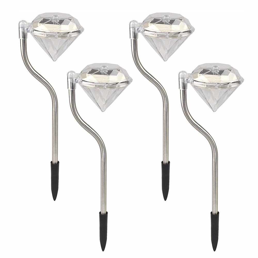 Lámpara de césped Solar para exteriores, resistente al agua, IP65, foco LED, camino de jardín, iluminación Solar de acero inoxidable para paisaje