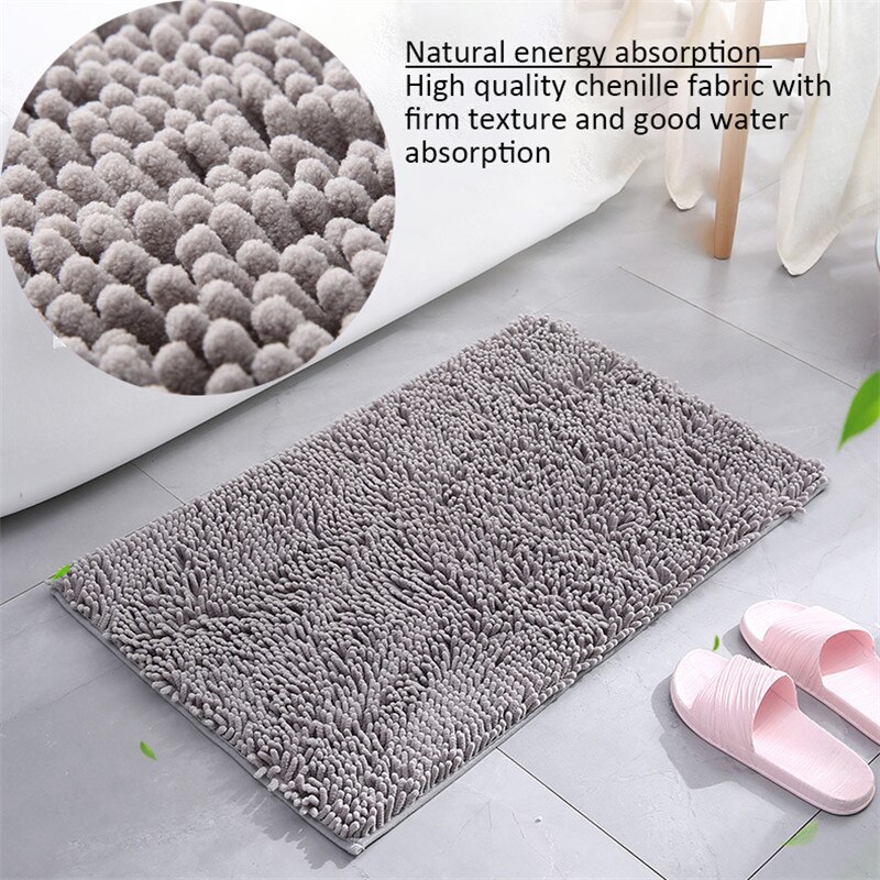 Tapis de bain en Chenille épais bon marché | Tapis de cuisine et de chambre à coucher pour salon, tapis absorbant antidérapant pour porte