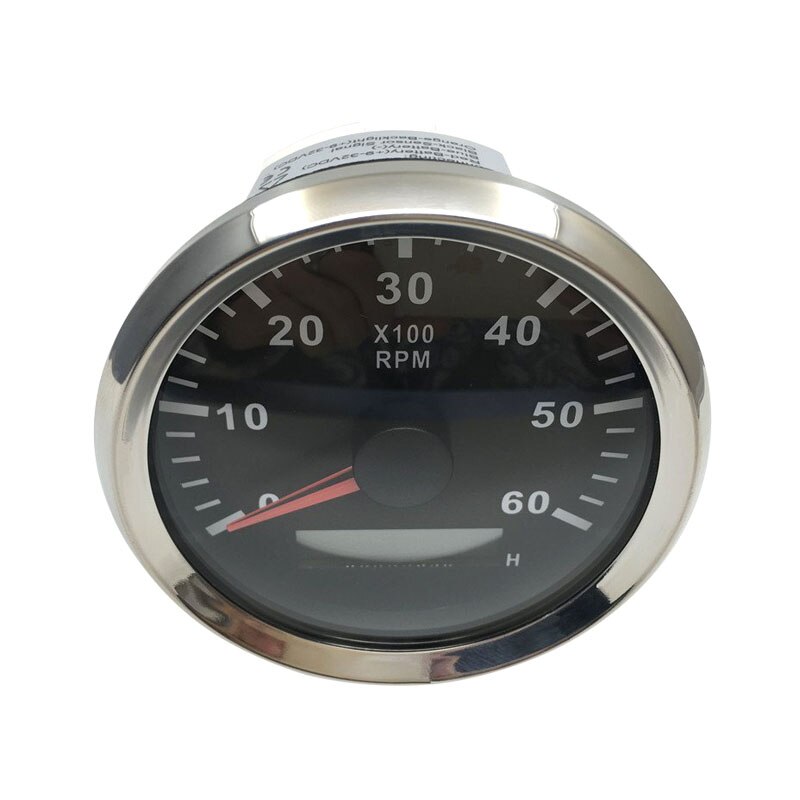 Neue Universal- 85mm Marine Außenborder Drehzahlmesser 6000 RPM Mit LED Betriebsstundenzähler Stiefel Lkw Auto RV Wasserdicht Meter