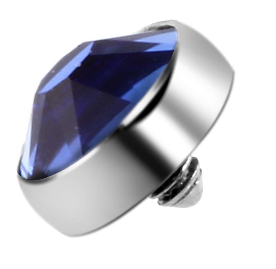 1 pieza G23 Piercing de titanio Micro Dermal CZ gema Micro ancla dérmica cristal Top Piercings dérmicos Piercing de superficie 14G joyería del cuerpo: Chapado en oro antiguo