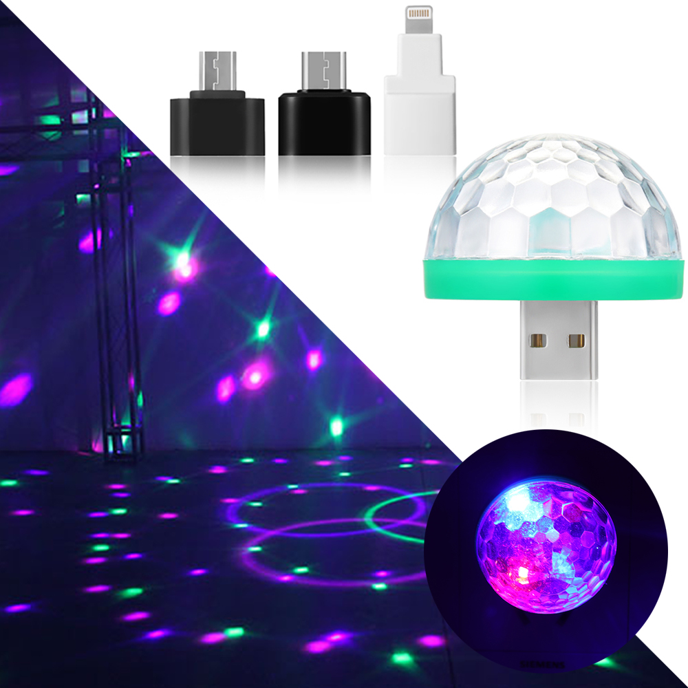 Maan licht LED USB muziek magische bal Mobiele telefoon DJ crystal magische bal licht Auto voice control mini disco Podium lichteffecten