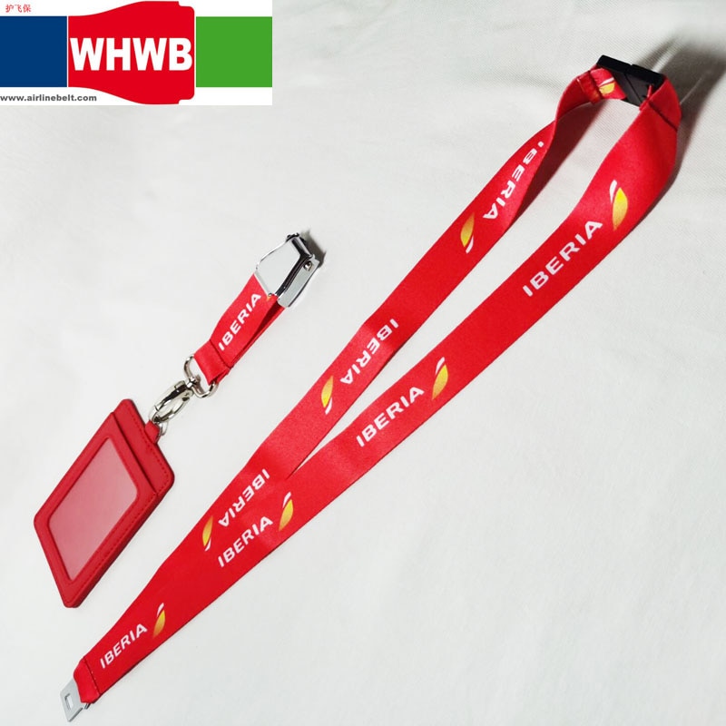 Espanha iberia companhias aéreas avião fivela cordão id crachá caso de cartão titular piloto voo tripulação empresa escritório pessoal correias do telefone