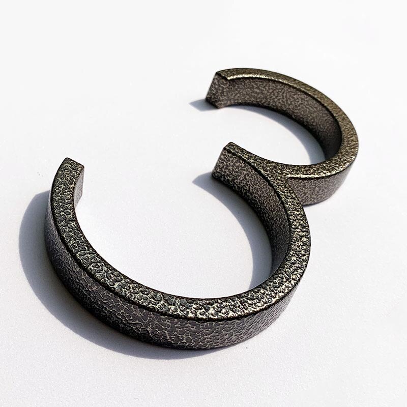 127mm Modern Floating House Number Metal Address Street Sign Plates Outdoor Black Door Plaque Numbers For Apartment Mailbox 0-9