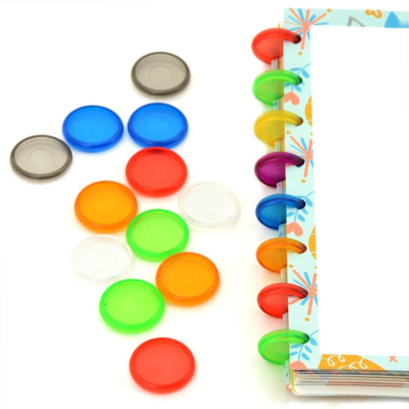 DISCBOUND DISCS 100pcs Ring Binder 18mm/24mm Colorful Binding Rings Made of ABS Material for Notebook CX19-004