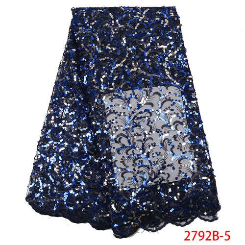 Pailletter blonderstof afrikansk tylstof blonder franske net snørebånd med sekvens til kjoler  ks2792b-1: Billede 5