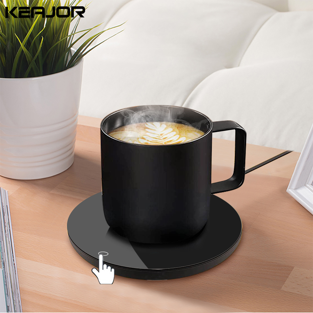 Calentador de tazas de café, calentador de tazas, almohadilla calefactora USB, posavasos termostáticos eléctricos para té de la leche y agua, calentador de tazas para el hogar y la Oficina, escritorio DC 5V