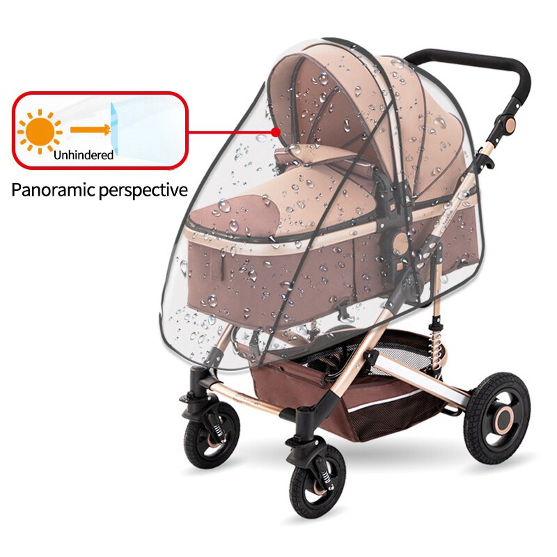Passeggino universale parapioggia trasparente parapolvere carrello ombrello impermeabile coprisedili per auto accessori per passeggini