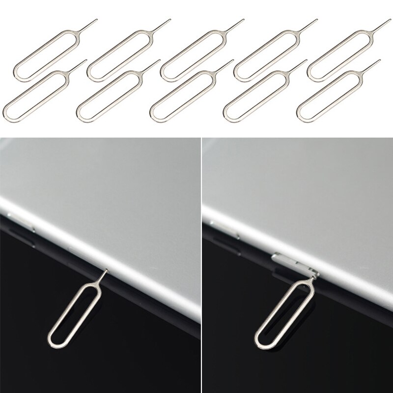 Bandeja de tarjeta SIM para móvil, dispositivo de extracción de llave de Pin para iPhone 7 6 11X8 Plus 5 5s, Huawei P20 P9 Pro Lite, Samsung S8 S9 S6, 10 unidades