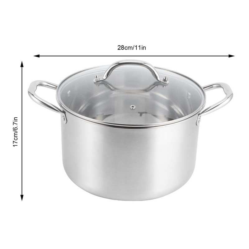 pot saucepan 28cm Multipurpose Soup Pot Stainless Steel Large Capacity Stewpan Saucepan Cooking Utensil cooking pots
