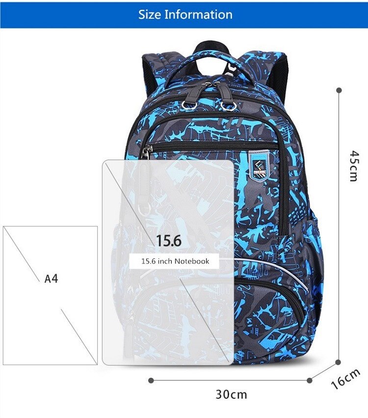 Fengdong Hoge Schooltassen Voor Tiener Jongens Lichtgevende Rugzak Tiener Meisje Boek Bag Pack Student Waterdichte Grote Schooltas Pen Zak