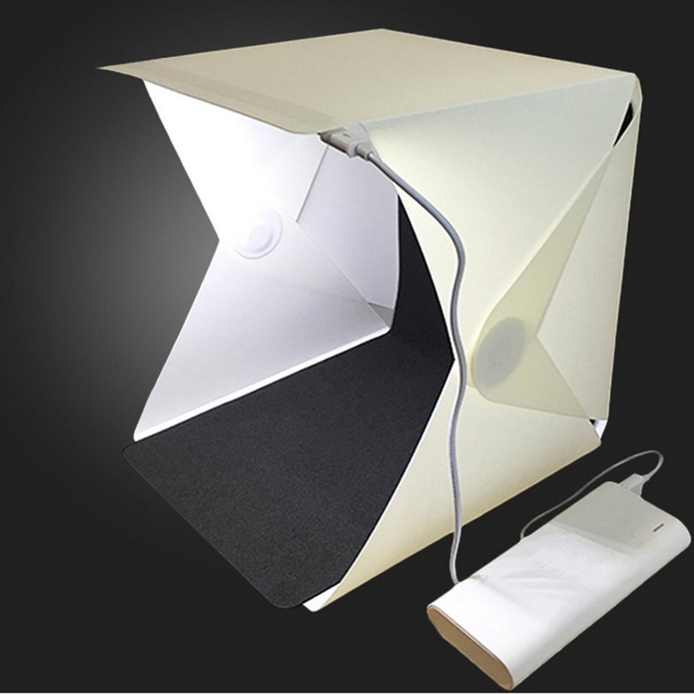 Yrke mini hopfällbar ljuslåda fotografering fotostudio bärbar led-ljus mjuk låda fotobakgrundssats för dslr-kamera