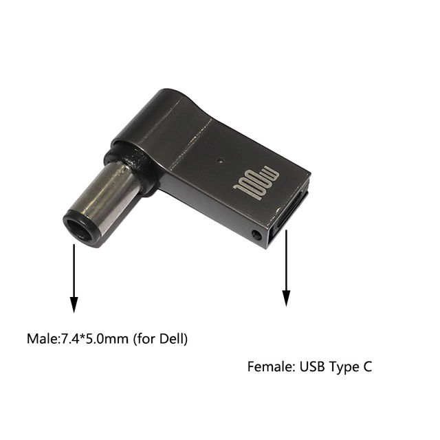 PD 100W Laptop Power Charger Supply Adapter Connector USB Type-C Female to DC Male Jack Plug Converter for Lenovo HP DELL Asus: Orange