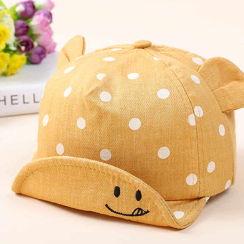 Barn baby pojke toddler nyfödd solhatt basker sommar baseball hatt keps huva: Gul
