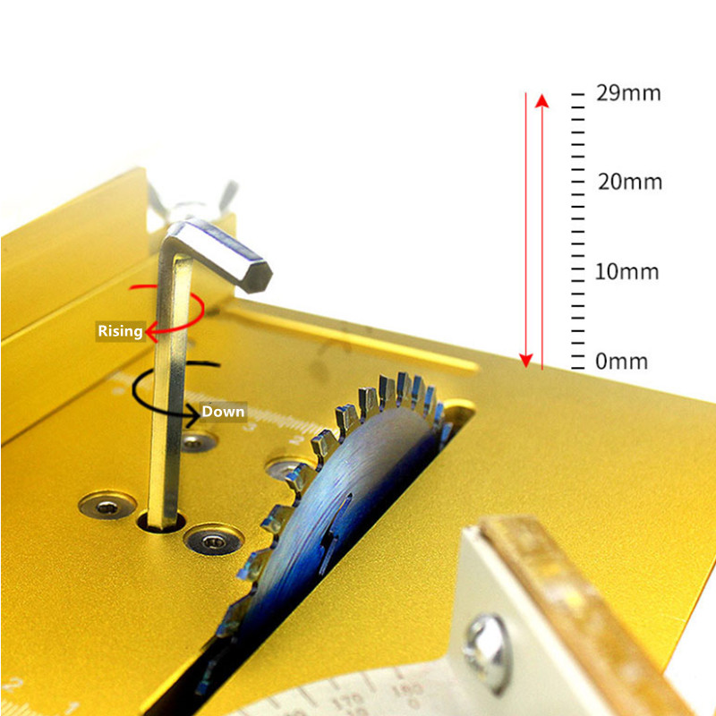 240 x 200mm zaagtafel werkbank tafelzaag cirkelzaag klapplaat met lager motor hefspindel voor 4 inch zaagblad