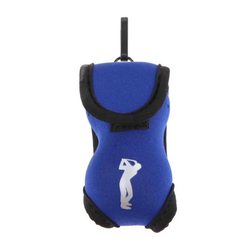 Draagbare Neopreen Mini Golfbal Zak Golf Tees Houder Storage Case Carry Pouch Pack Met Riem Clip Voor Training golfballen: blue