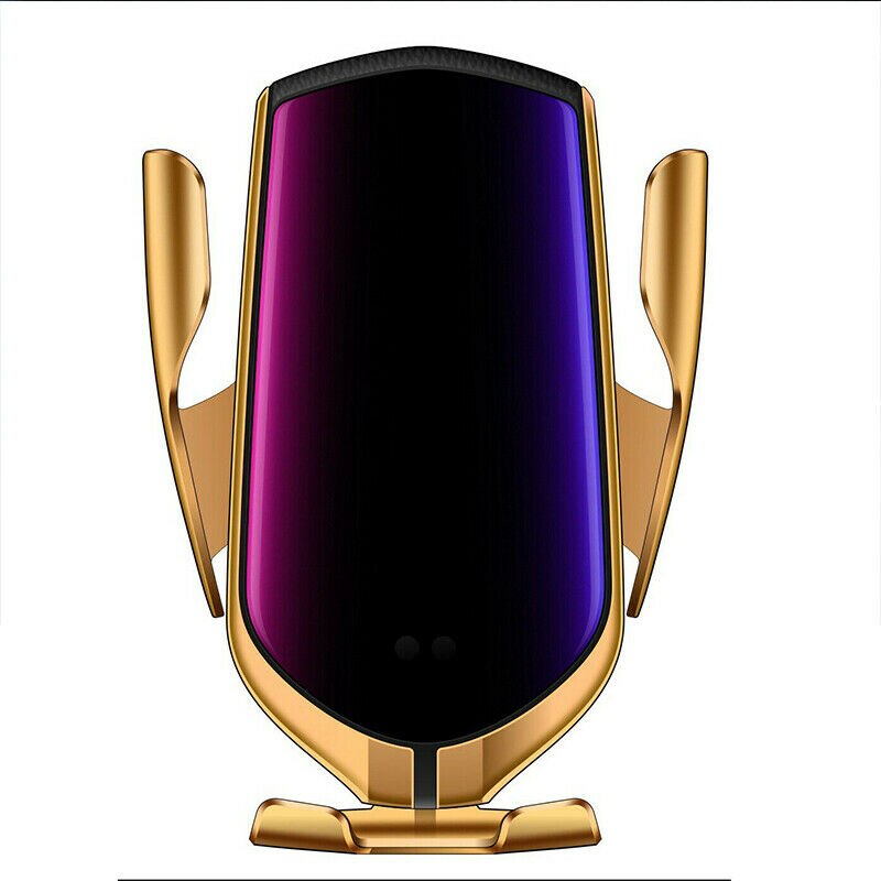 Wireless Car Charger Holder QI Mount Infrared Sensor Fast Charging for Samsung S10 S9 S8 iPhone X XR XS11 8 Automatic Clamping: Gold