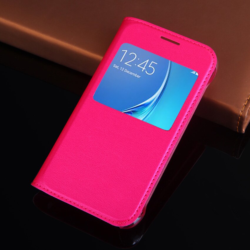 Flip Cover Leather Phone Case For Samsung Galaxy J1 mini J1mini Nxt Duos GalaxyJ1 SM J105 J 1 J100H J100F SM-J105H SM-J105F: For Galaxy J1 / Rose red