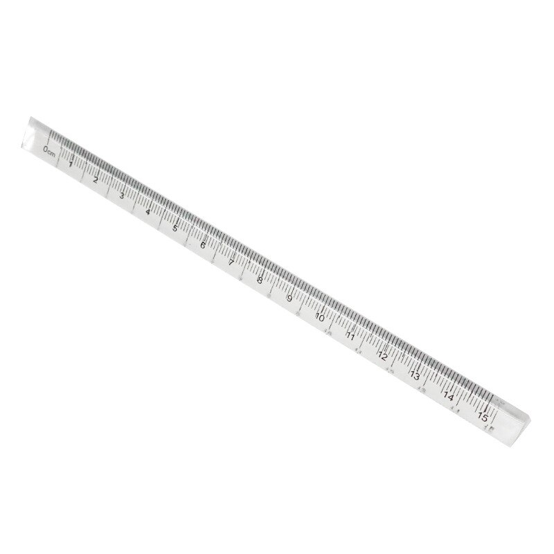 15cm Transparent Simple Triangular Prism Rulers Straight Ruler Scale on Both Sides Acrylic Measuring Tools