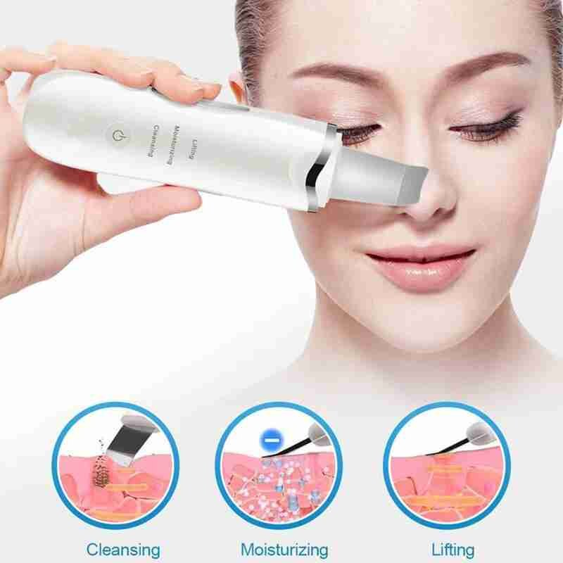 Ultraschall Gesicht Haut Wäscher Reiniger Peeling Vibration Mitesser Entfernung Peeling Poren Reiniger Werkzeuge Wiederaufladbare