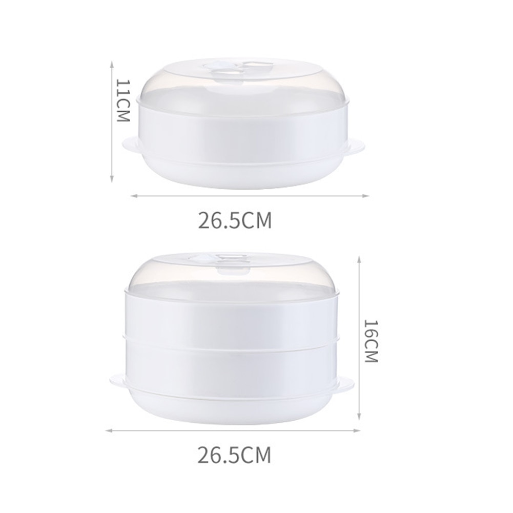 Cuiseur vapeur à micro-ondes rond simple/Double niveau | Ustensiles de cuisine, légumes poisson, plastique protection de l'environnement, n'est pas