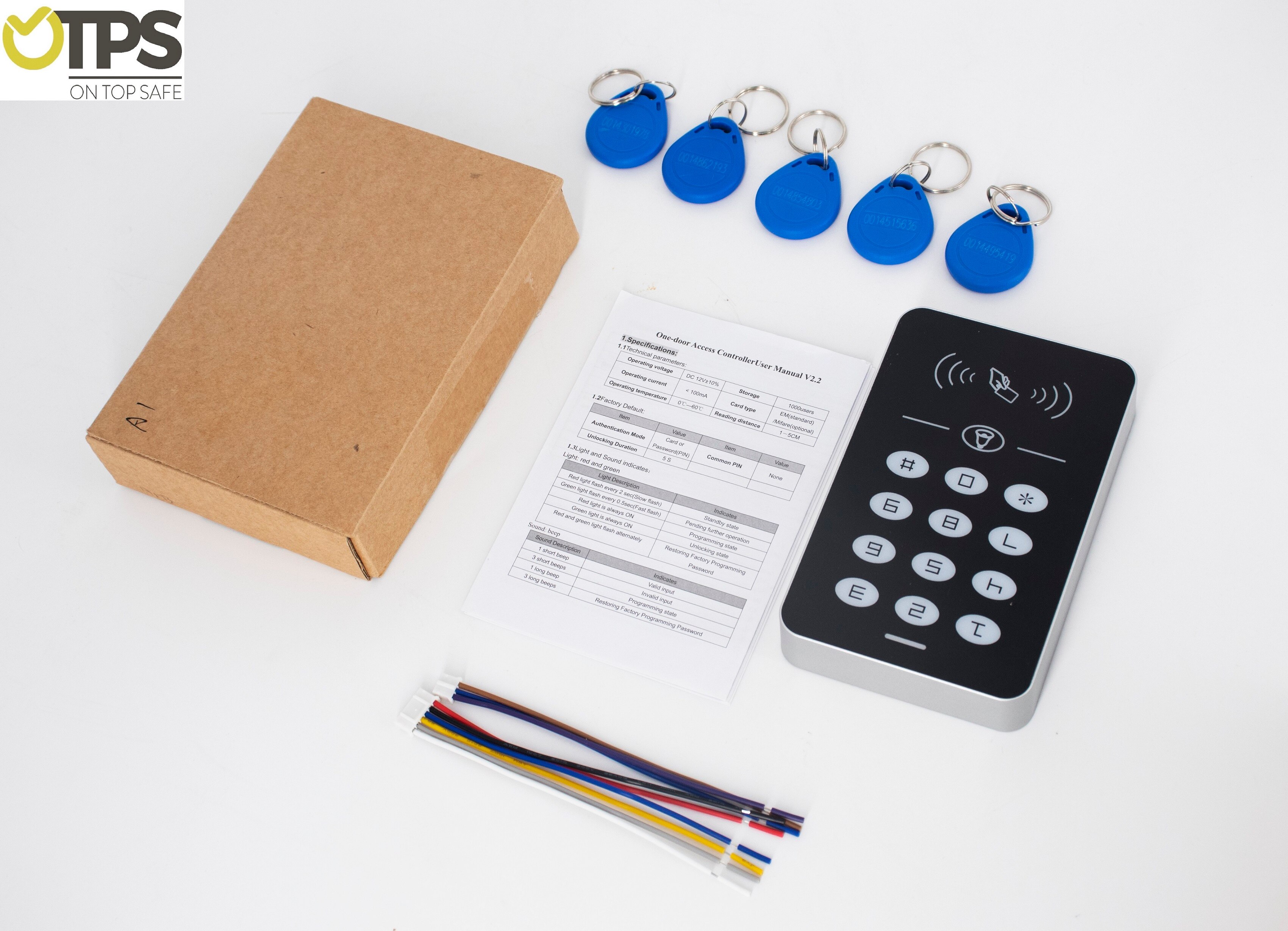 Metal Keypad Ip68 Waterproof Door Entry Security Control Systems Em Id Card Keypad Reader Standalone Door Rfid Access Control: OTP611A 125KHz