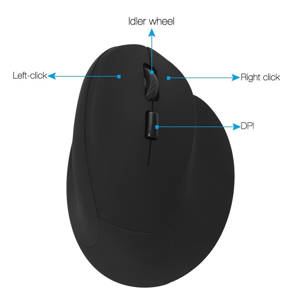 2.4Ghz Wireless Vertical Mouse Rechargeable Ergonomic Big Hand Optical Computer Gaming 1600DPI Mause For PC Laptop