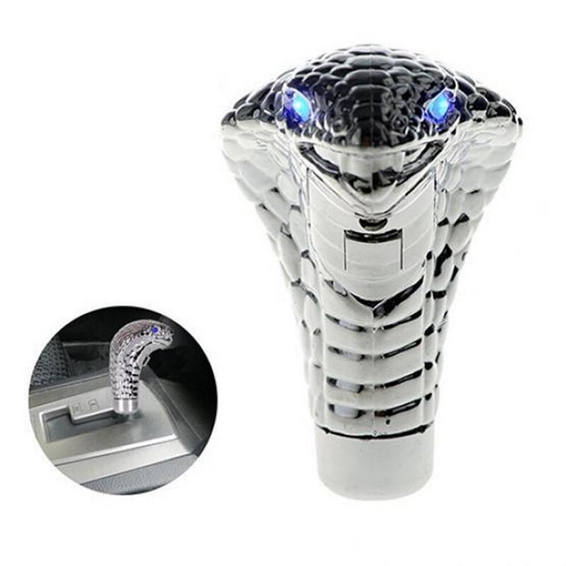 Universal Factory Direct Auto Gewijzigd Drijfwerkkop Cobra Shift Hoofd Met Stok Led Ogen Manual Pookknop: Blauw