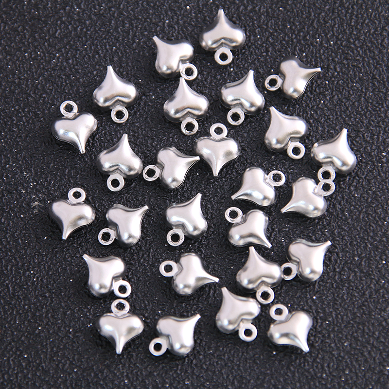 20 stücke Reize Herz 3 Größe 316 edelstahl Silber Farbe Anhänger Antiken Schmuck, sterben DIY Handgemachten Handwerk: 8x10mm