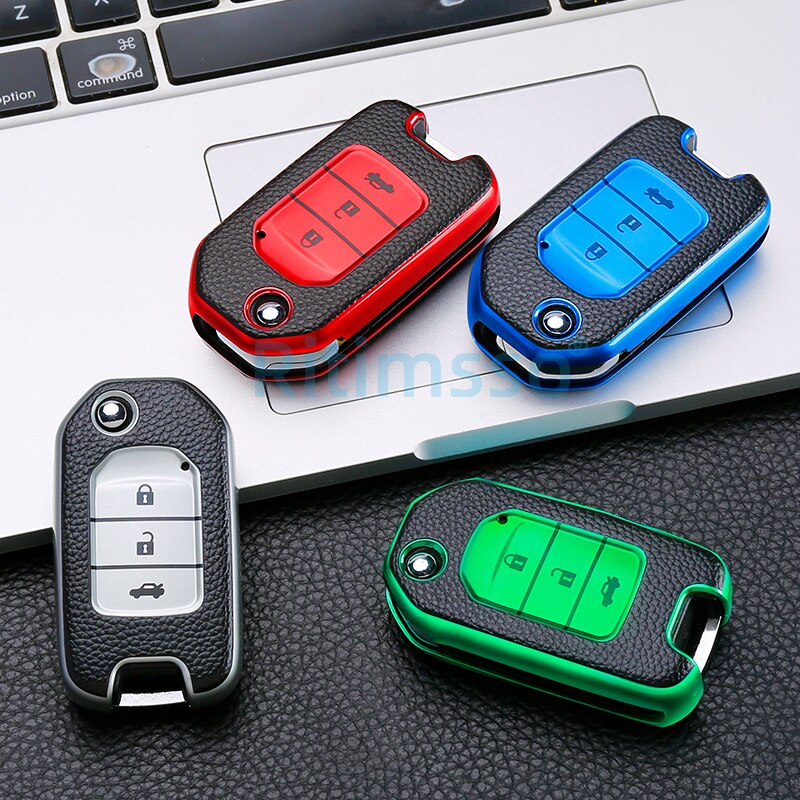 Tpu Key Cover Case for Honda CRV Pilot Accord Civic Car Shell Auto Key Keychain Keyring