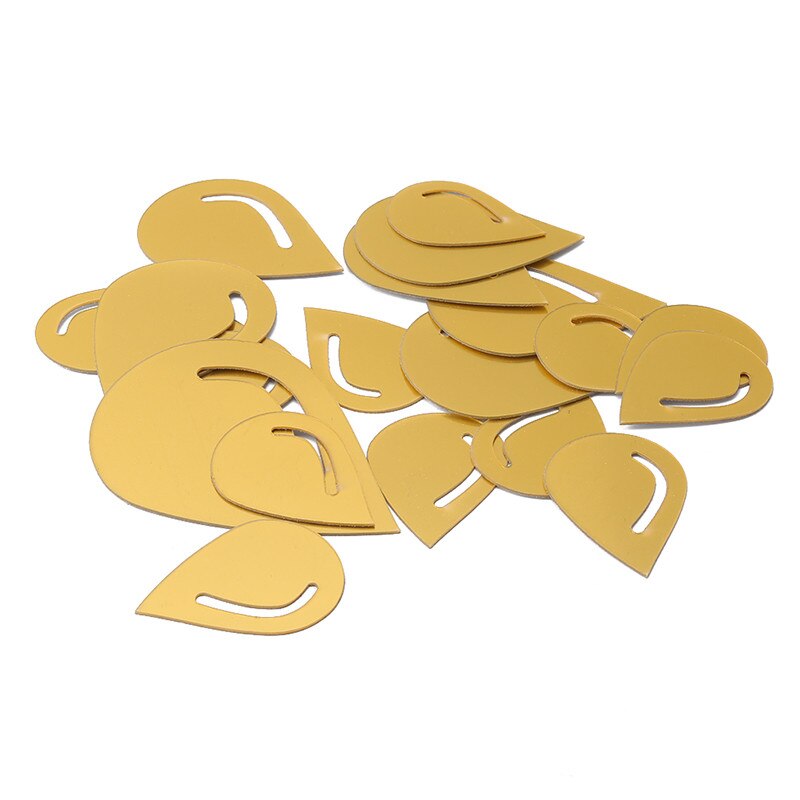 Acrylic Mirror Sticker Self Adhesive Wall Sticker Personality Raindrop Wall Sticker For Bathroom Glass Home Decor: golden