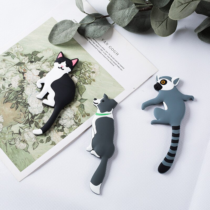 Mooie Animal Koelkast Magnetische Haak Sleutel Muur Houder Verwijderbare Keuken Haken Home Decor Sleutelhouder Diversen Organizer Hanger